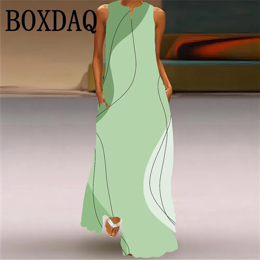 New Geometric Curve Graphic Printed Women's Dresses Elegant Fashion Summer Tank Long Dresses Casual Sleeveless Loose Maxi Dress
New Geometric Curve Graphic Printed Women's Dresses Elegant Fashion Summer Tank Long Dresses Casual Sleeveless Loose Maxi Dress