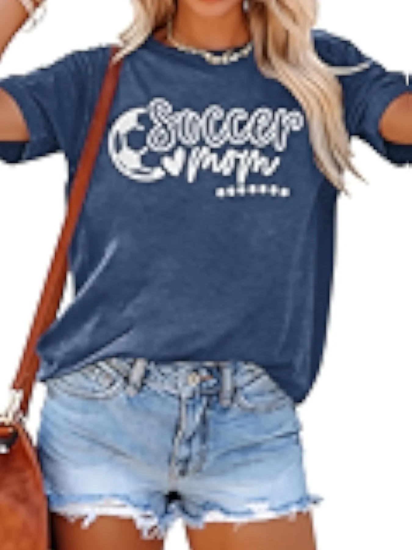 Plus size women's short sleeve T-shirt Soccer Mom Heart Ball Pattern Spring and Summer Must-Haves summer outfit women's clothing
Plus size women's short sleeve T-shirt Soccer Mom Heart Ball Pattern Spring and Summer Must-Haves summer outfit women's clothing