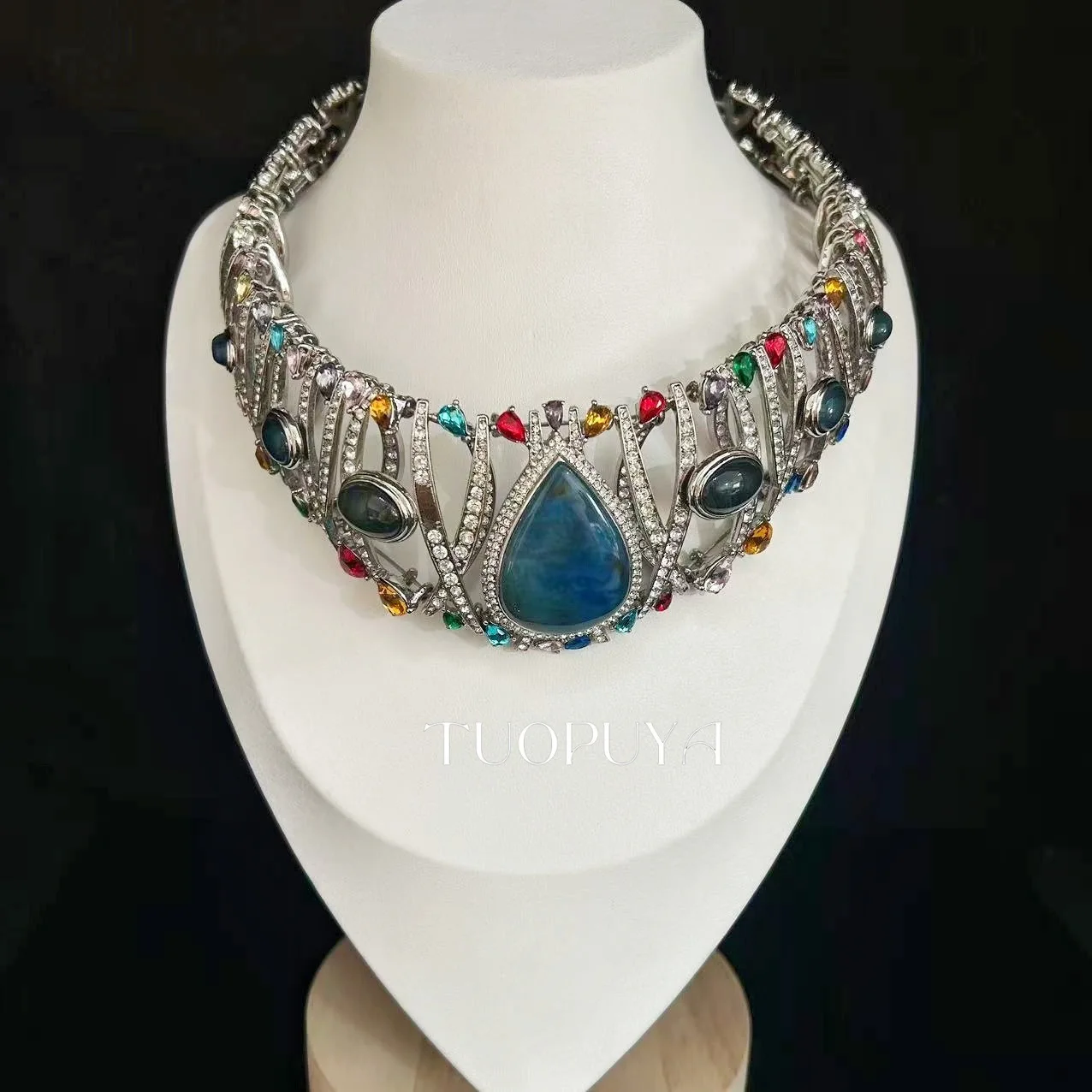 Timeless Wonder Fancy Zircon Geo Beaded Statement Necklace Women Designer Jewelry Rare Top Runway Gift Classy Trendy
Timeless Wonder Fancy Zircon Geo Beaded Statement Necklace Women Designer Jewelry Rare Top Runway Gift Classy Trendy