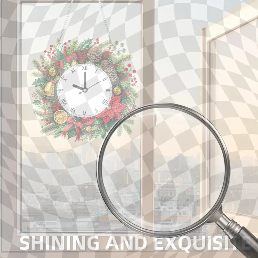 2D Flat DIY Christmas Wreath Diamond Clock Art Pendant Home Wall Decoration Craf
2D Flat DIY Christmas Wreath Diamond Clock Art Pendant Home Wall Decoration Craf