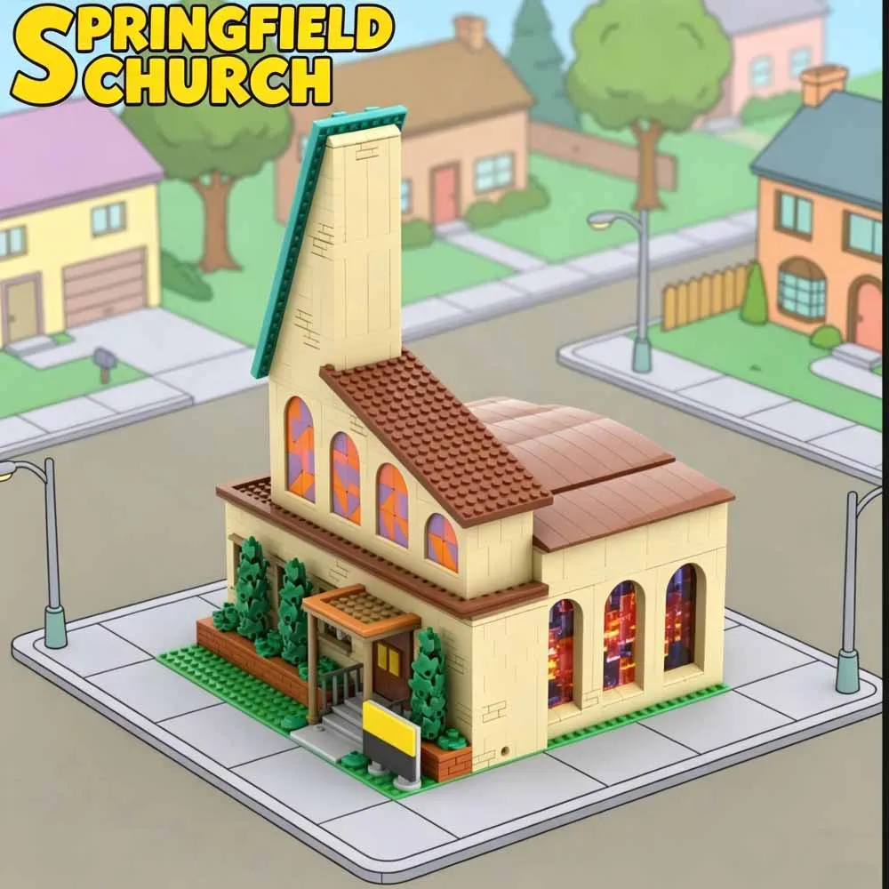 1891PCS Springfield Church Architecture Model Anime Modular City Street View Building Blocks Toys Gift for Adults Puzzle Kids
1891PCS Springfield Church Architecture Model Anime Modular City Street View Building Blocks Toys Gift for Adults Puzzle Kids 