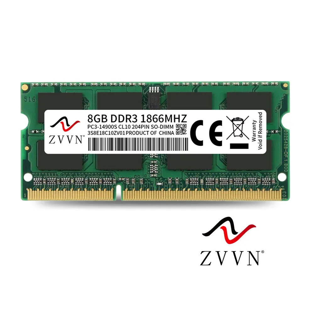 ZVVN 8GB (PC3 14900) 1866MHz DDR3 1.5V 204-Pin SO-DIMM RAM Laptop Notebook Memory
ZVVN 8GB (PC3 14900) 1866MHz DDR3 1.5V 204-Pin SO-DIMM RAM Laptop Notebook Memory