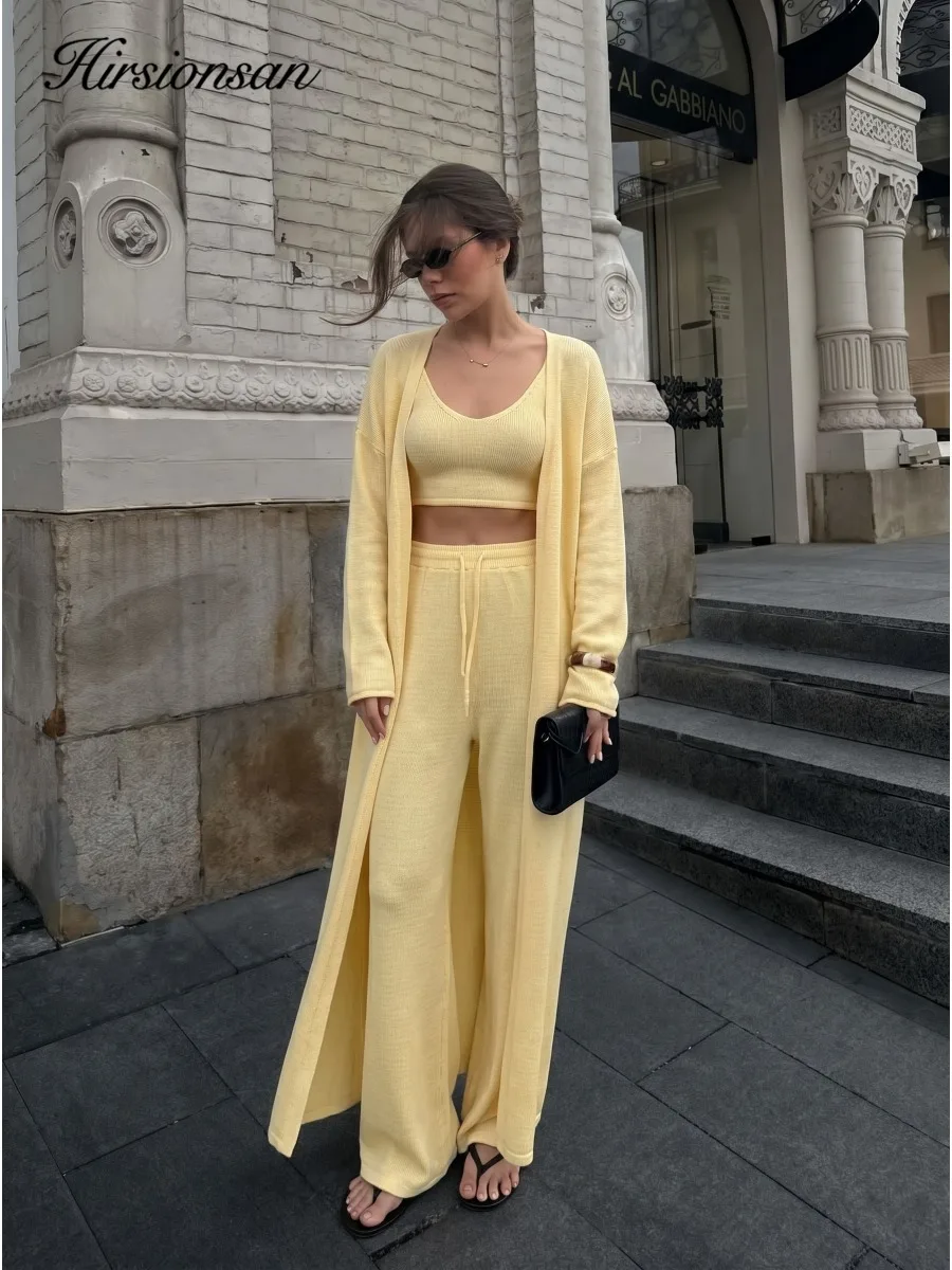 Hirsionsan 2026 New Women's Lazy Style Cotton 3-Piece Set for Spring & Autumn, Tank Top, Long Pants and Long Cardigan
Hirsionsan 2026 New Women's Lazy Style Cotton 3-Piece Set for Spring & Autumn, Tank Top, Long Pants and Long Cardigan