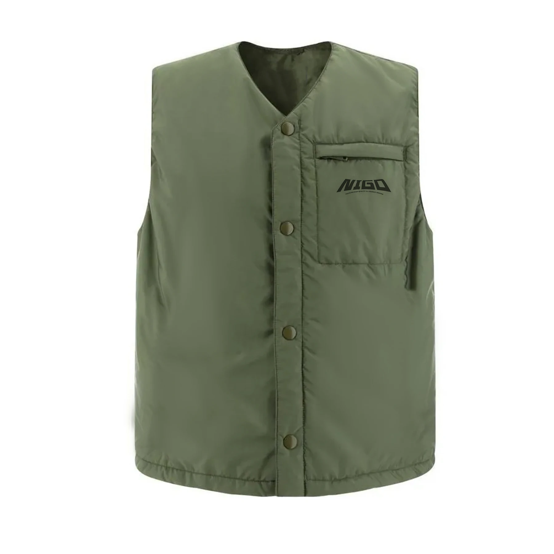 NIGO Men's Women's Nylon Padded Vest Button Down Logo Pattern Casual Sleeveless Style Autumn Winter Out #NIGO9319Z
NIGO Men's Women's Nylon Padded Vest Button Down Logo Pattern Casual Sleeveless Style Autumn Winter Out #NIGO9319Z