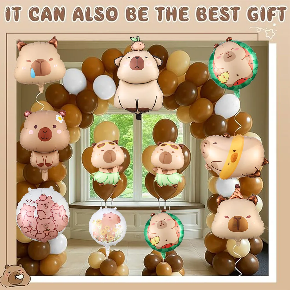20Pcs Capybara Foil Balloons Cute Kapibala Animal Bear Air Globos Baby Shower Gender Reveal Children Birthday Party Decorations
20Pcs Capybara Foil Balloons Cute Kapibala Animal Bear Air Globos Baby Shower Gender Reveal Children Birthday Party Decorations
