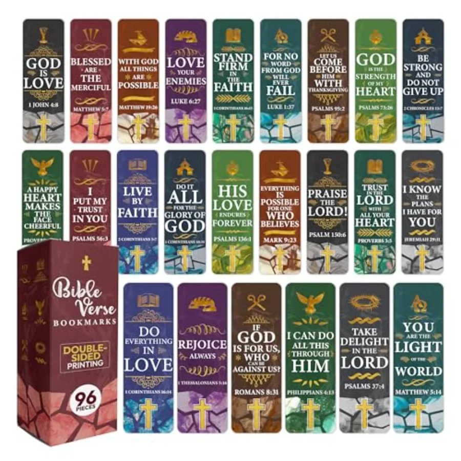96 Bible Bookmarks with Bible Verses Multiple Designs Inspirational Christian Bookmarks for Women and Men Bible Book Markers fo
96 Bible Bookmarks with Bible Verses Multiple Designs Inspirational Christian Bookmarks for Women and Men Bible Book Markers fo