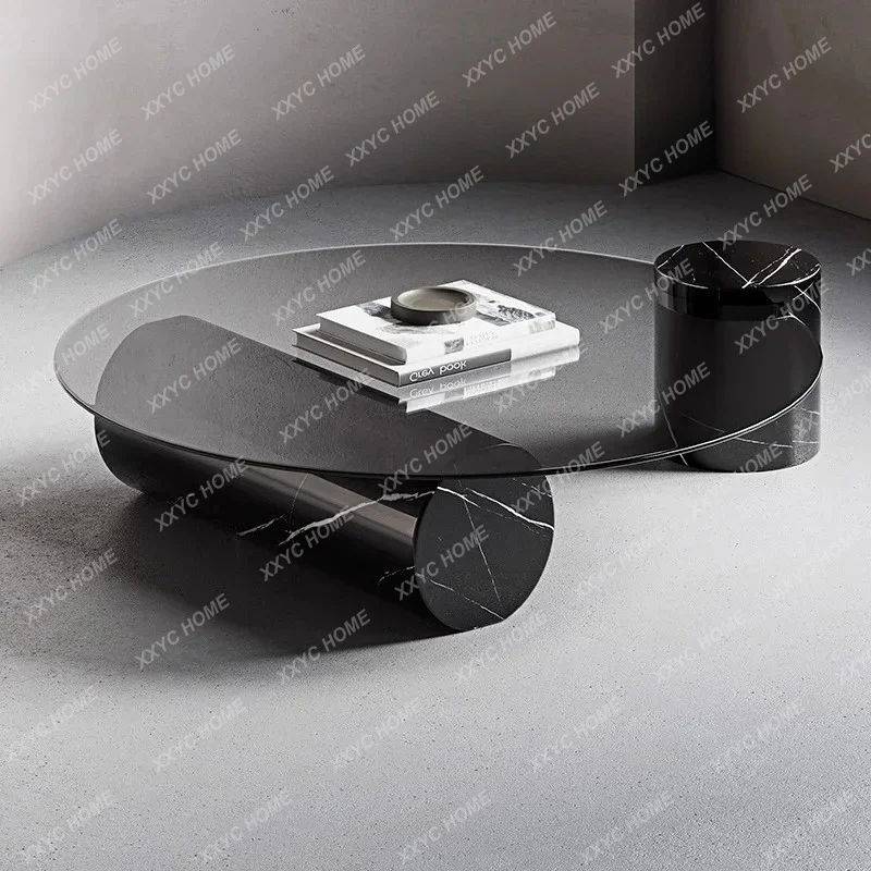 Marble Tempered Glass Round Coffee Table Modern Simple Home Living Room Coffee Table
Marble Tempered Glass Round Coffee Table Modern Simple Home Living Room Coffee Table