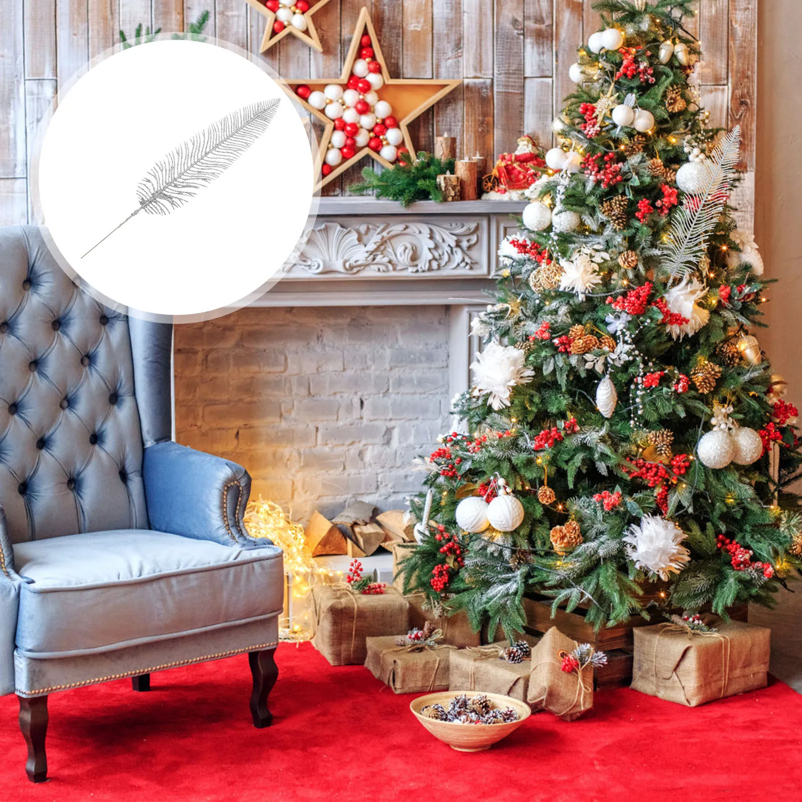12 Pcs Christmas Crafts Decorations Simulated Plant Leaves Garland Decorate Silver Fake Glitter Tail Artificial for
12 Pcs Christmas Crafts Decorations Simulated Plant Leaves Garland Decorate Silver Fake Glitter Tail Artificial for
