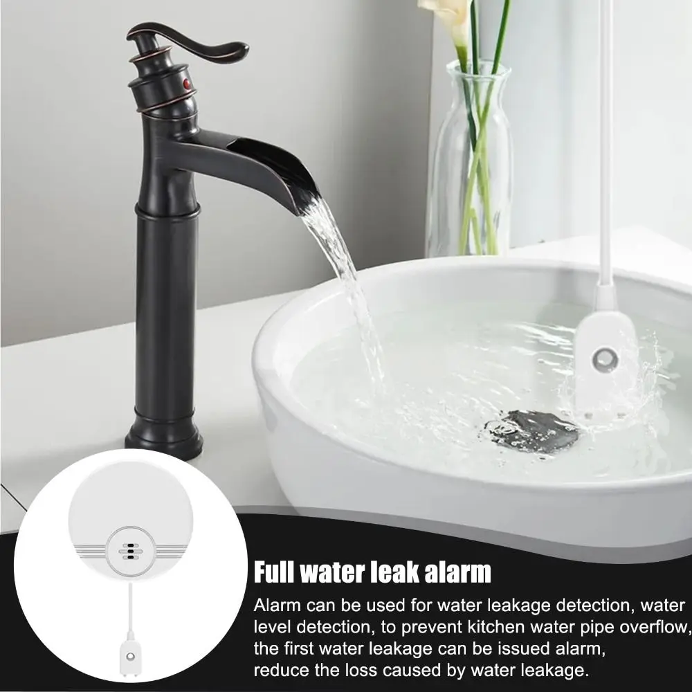Dual Mode Sensor Water Leak Alarm Wall Mount & Floor Contact Ultra Long Standby Water Leakage Alarm Sensor Waterproof Device
Dual Mode Sensor Water Leak Alarm Wall Mount & Floor Contact Ultra Long Standby Water Leakage Alarm Sensor Waterproof Device