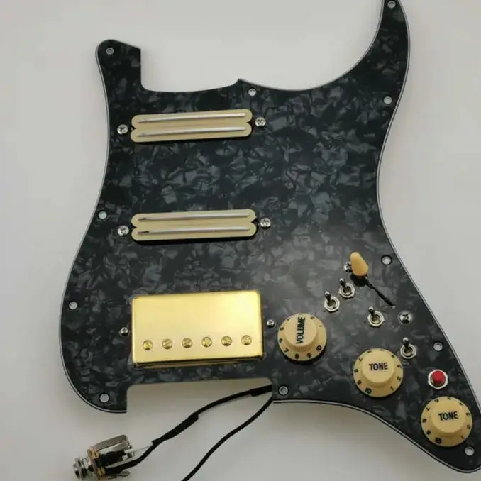 Guitar Pickups Prewired loaded Pickguard Humbucker Pickups Alnico 5 HSS Wiring Harness Single Cut Features Gold Set
Guitar Pickups Prewired loaded Pickguard Humbucker Pickups Alnico 5 HSS Wiring Harness Single Cut Features Gold Set
