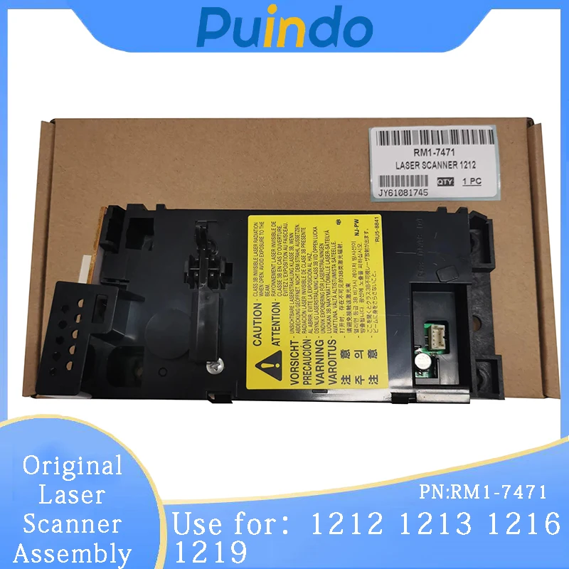 RM1-7471 Original Disassembly Laser Scanner Assembly for HP 1212 1213 1216 1219 Laser Head Laser Unit
RM1-7471 Original Disassembly Laser Scanner Assembly for HP 1212 1213 1216 1219 Laser Head Laser Unit