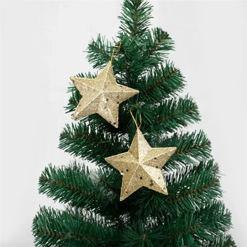 6PCS Pentagram Christmas Hanging Pendant Silver Gold Glitter Star Xmas Tree Ornament Festive Wedding Party Home Decoration
6PCS Pentagram Christmas Hanging Pendant Silver Gold Glitter Star Xmas Tree Ornament Festive Wedding Party Home Decoration