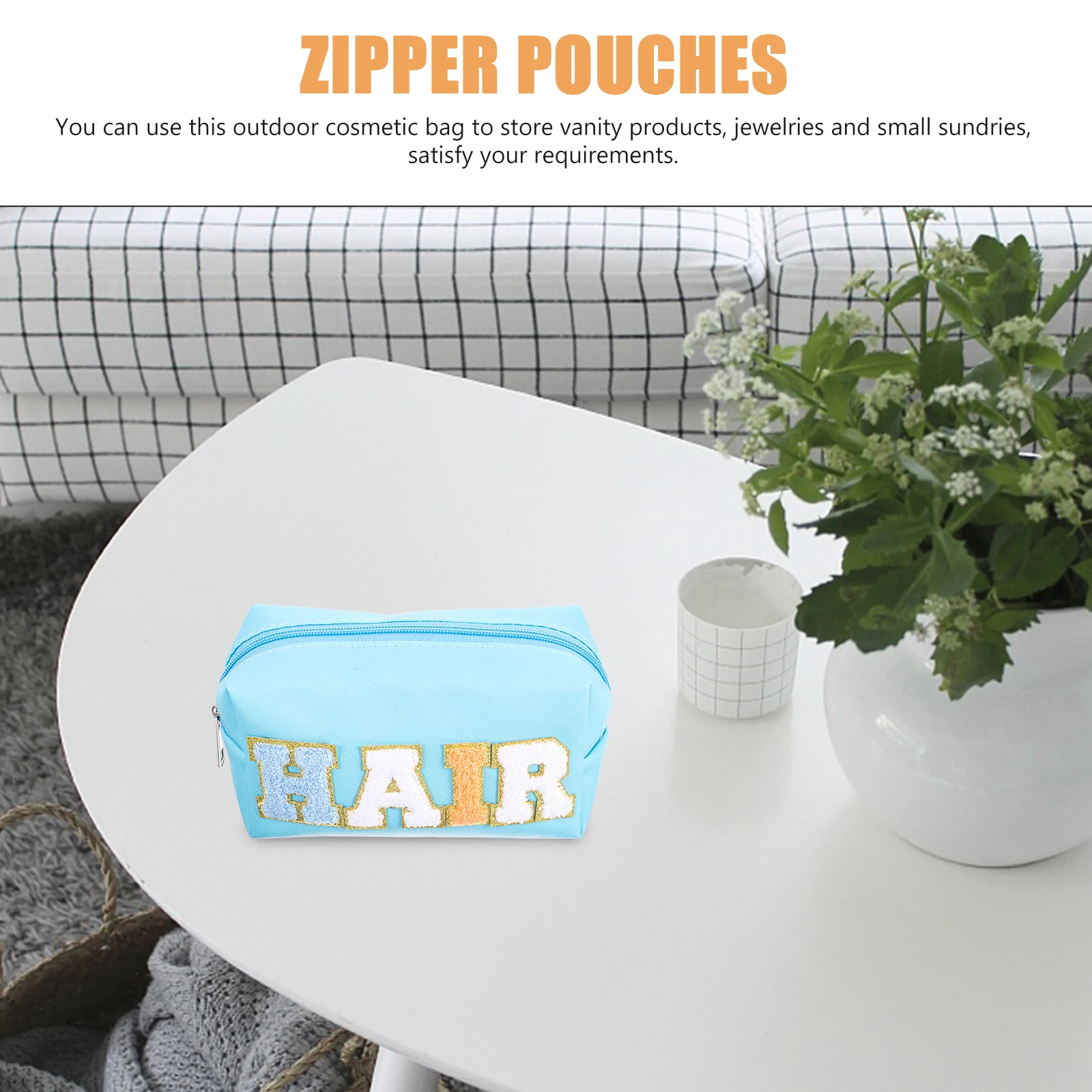 Bag Blue Alphabet Zipper Pouches Embroidery Letters Zipper Pouch Travel Makeup ganizer Toiletry Storage
Bag Blue Alphabet Zipper Pouches Embroidery Letters Zipper Pouch Travel Makeup ganizer Toiletry Storage