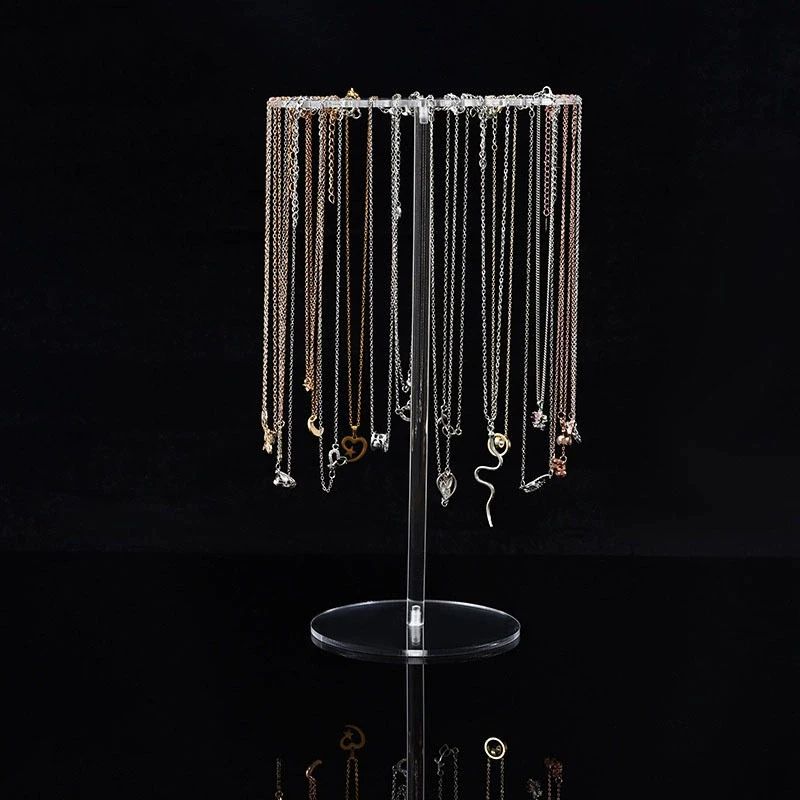 1pc Creative Transparent Acrylic Necklace Display Stand Pendant Bracelet Long Chain Storage Rack Desktop Counter Showcase Props
1pc Creative Transparent Acrylic Necklace Display Stand Pendant Bracelet Long Chain Storage Rack Desktop Counter Showcase Props