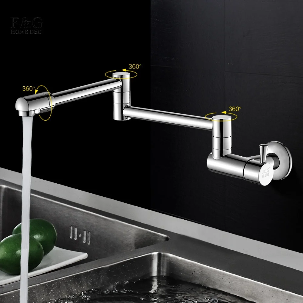 Kichen Sink Water Faucet Tap Wall Mounted Pot Filler Faucet Folding Swivel Tap Solid Brass Single Cold Water
Kichen Sink Water Faucet Tap Wall Mounted Pot Filler Faucet Folding Swivel Tap Solid Brass Single Cold Water