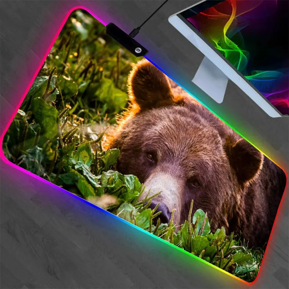Brown Black Arctic Cute Bear Mouse Pad XXL RGB Gaming Mouse Pad Gamer Accessories Large LED Light MousePads PC
Brown Black Arctic Cute Bear Mouse Pad XXL RGB Gaming Mouse Pad Gamer Accessories Large LED Light MousePads PC