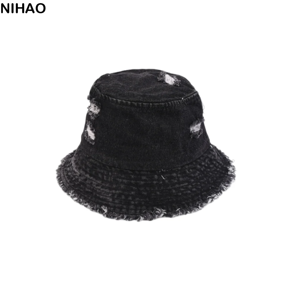 Personalized Korean Style Denim Bucket Hat Large Brim Frayed Edge Sun Protection Hat Small Face Effect Breathable Sun Hat Beach
Personalized Korean Style Denim Bucket Hat Large Brim Frayed Edge Sun Protection Hat Small Face Effect Breathable Sun Hat Beach