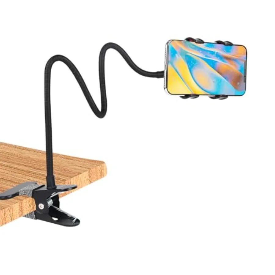 Gooseneck Phone Holder for Bed, Clip On Phone Holder for Desk, Lazy Bracket 360 Flexible Long Arm Cell Phone Stand with Clamp f
Gooseneck Phone Holder for Bed, Clip On Phone Holder for Desk, Lazy Bracket 360 Flexible Long Arm Cell Phone Stand with Clamp f