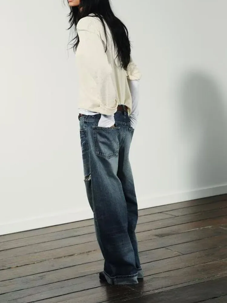 Sweet Casual Loose Jeans Women's Autumn New Arrival Hole Punching Comfortable mid Waist Bell Bot Denim Pants Ladies Premium
Sweet Casual Loose Jeans Women's Autumn New Arrival Hole Punching Comfortable mid Waist Bell Bot Denim Pants Ladies Premium