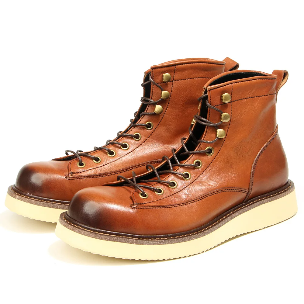 Men's Mid-Cut Vintage Boots High-Top Hiking Boots Hand-Dyed Top-Layer Cowhide Leather Colorful Men's Footwear
Men's Mid-Cut Vintage Boots High-Top Hiking Boots Hand-Dyed Top-Layer Cowhide Leather Colorful Men's Footwear