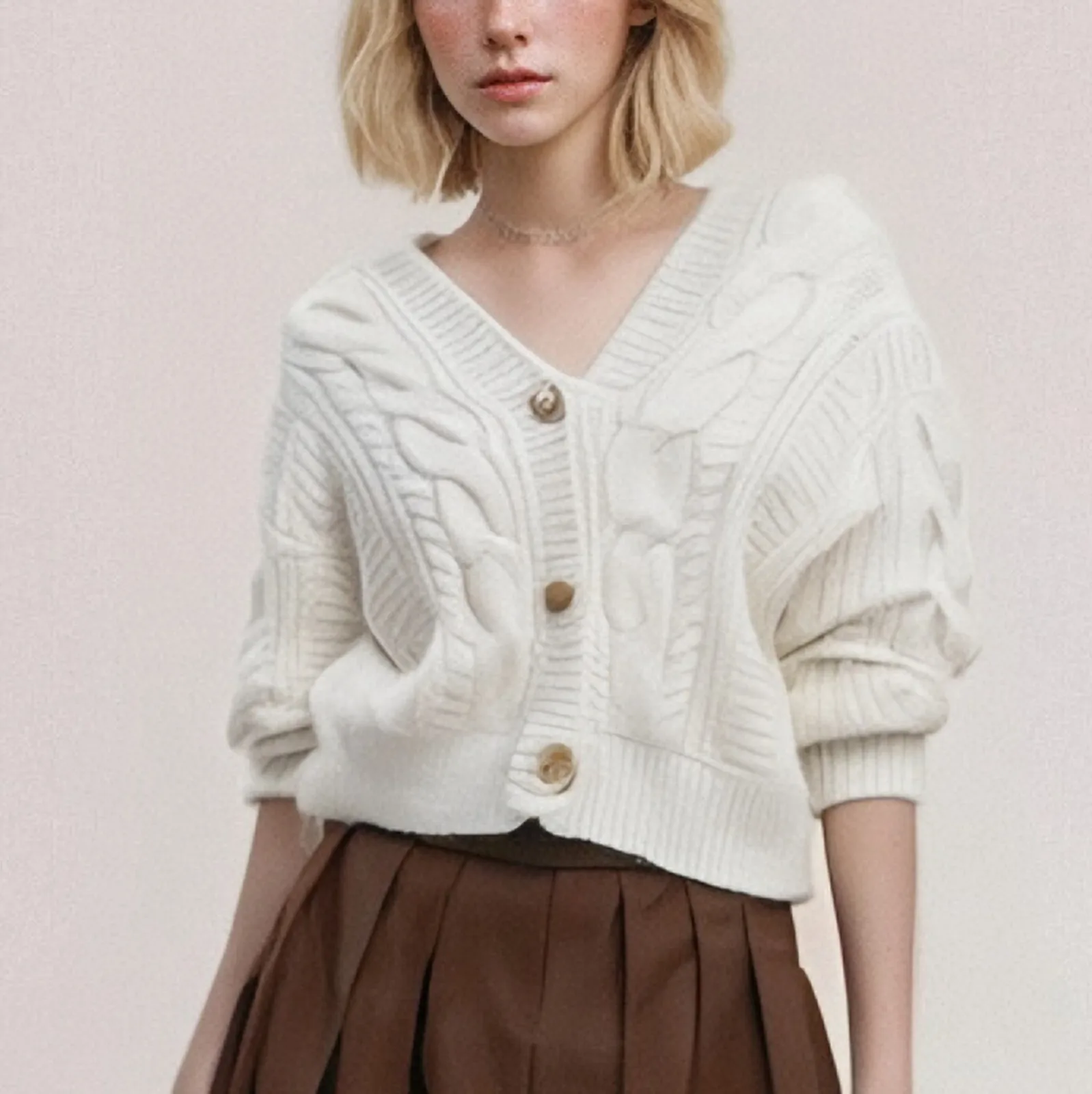 Cardigan For Women's Sweater Top Winter Knitted Korean Loose Oversize Long Sleeve Elegant Sweet Casual Coats Basic Pink Button
Cardigan For Women's Sweater Top Winter Knitted Korean Loose Oversize Long Sleeve Elegant Sweet Casual Coats Basic Pink Button