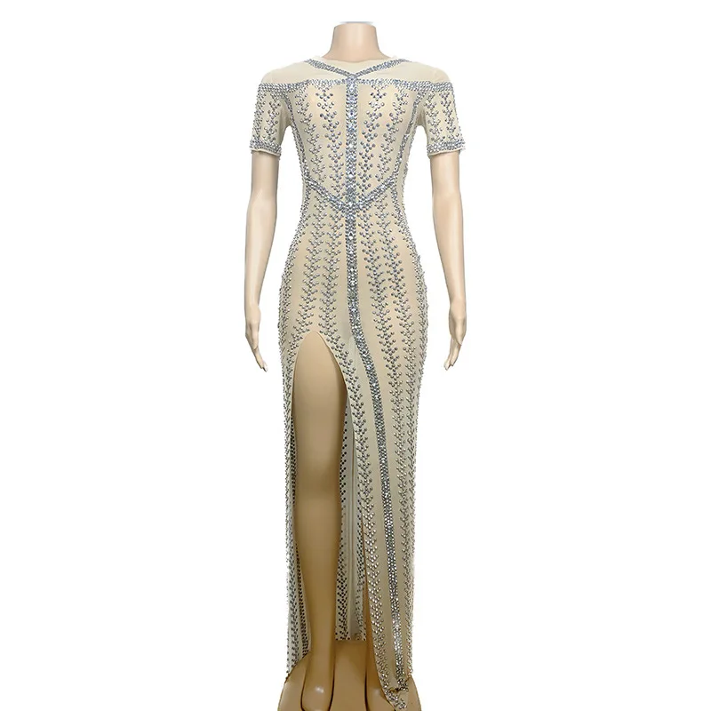 Silver Nude Fringed Beads Sleeveless Long Dress High-End Light Luxury For Host Performance Women's Evening Dresses The Event
Silver Nude Fringed Beads Sleeveless Long Dress High-End Light Luxury For Host Performance Women's Evening Dresses The Event