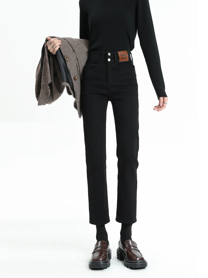 Прямые джинсовые джинсы с высокой талией, женские джинсы больших размеров для похудения, брюки-трубы с девятью точками, осеннее новое поступление
Прямые джинсовые джинсы с высокой талией, женские джинсы больших размеров для похудения, брюки-трубы с девятью точками, осеннее новое поступление