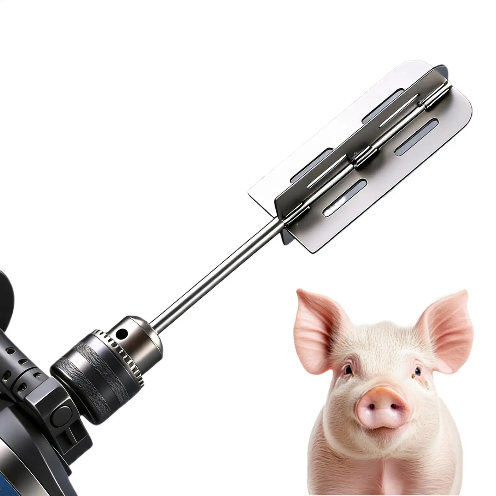 Скребок для свиней из нержавеющей стали, насадка на дрель, инструмент для удаления шерсти, для свиней, скота, овец, для ферм, скотобоен, мясных цехов
Скребок для свиней из нержавеющей стали, насадка на дрель, инструмент для удаления шерсти, для свиней, скота, овец, для ферм, скотобоен, мясных цехов