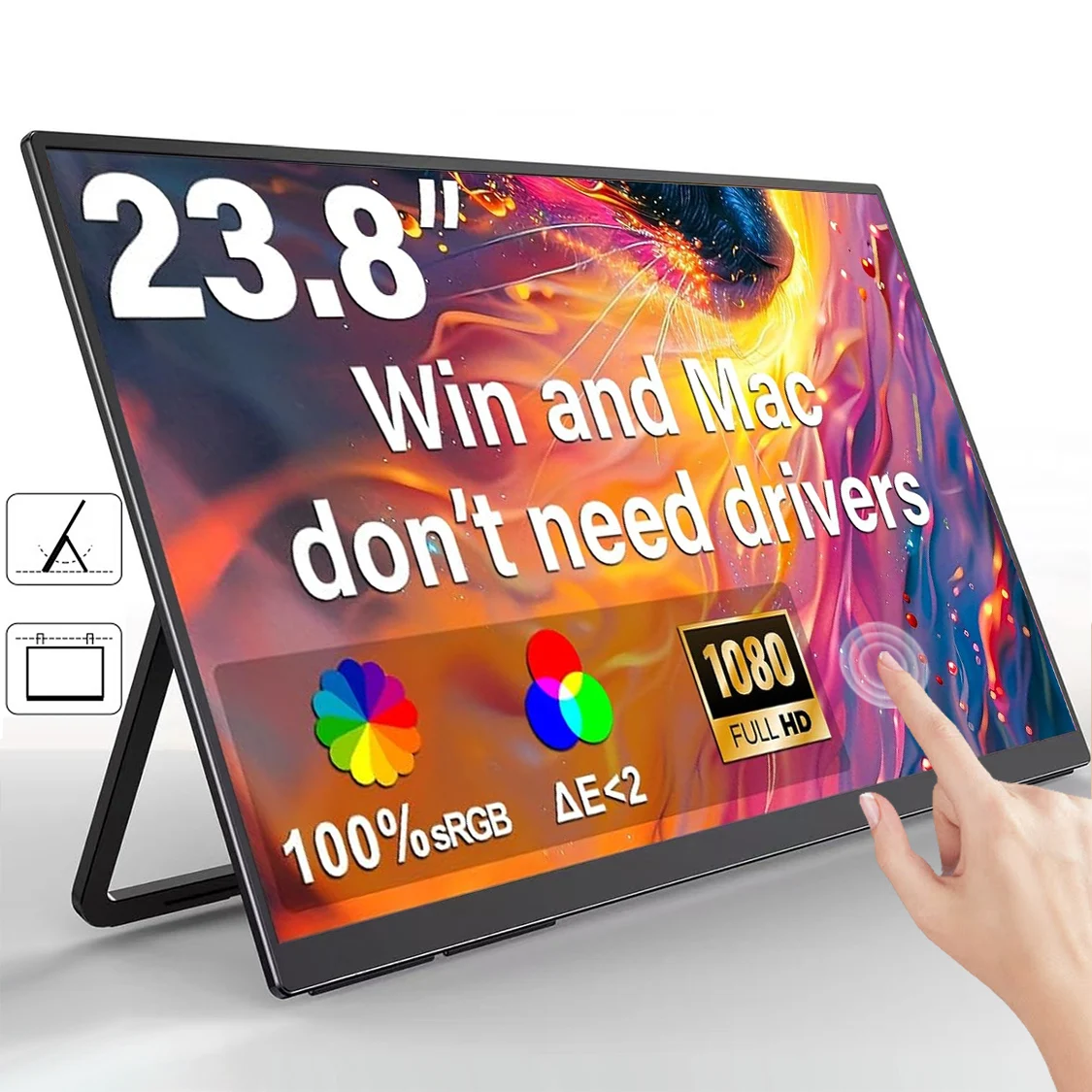 AHXJKA 23.8Inch 120Hz Portable Touch Monitor FHD 16:9 IPS Non-Touch Optional External Second Screen for Xbox PS4/5 Switch Phone
AHXJKA 23.8Inch 120Hz Portable Touch Monitor FHD 16:9 IPS Non-Touch Optional External Second Screen for Xbox PS4/5 Switch Phone