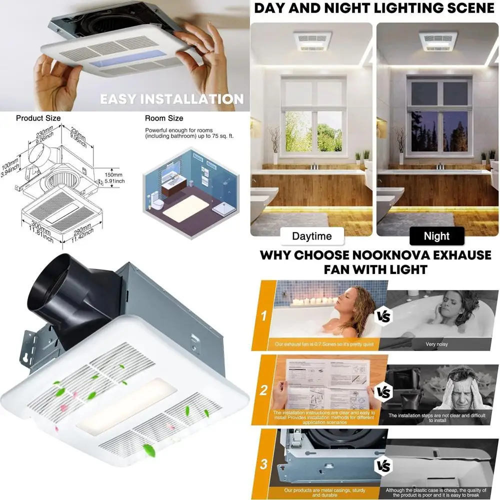 Whisper-Quiet 100 CM Ceiling Exhaust Fan with 11W LED Light for Bathrooms and Laundry Rooms
Whisper-Quiet 100 CM Ceiling Exhaust Fan with 11W LED Light for Bathrooms and Laundry Rooms