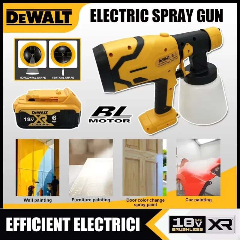DEWALT 800ML Electric Spray Gun–Cordless,18V Battery–Professional-Grade for Even Coats on Walls,Cabinets&DIY Craft Projects!
DEWALT 800ML Electric Spray Gun–Cordless,18V Battery–Professional-Grade for Even Coats on Walls,Cabinets&DIY Craft Projects!