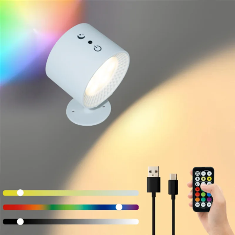 ABJO-USB Rechargeable LED Lights With Remote 3 Color Temperatures RGB 7 Colorful 360° Rotatable Magnetic Installation
ABJO-USB Rechargeable LED Lights With Remote 3 Color Temperatures RGB 7 Colorful 360° Rotatable Magnetic Installation