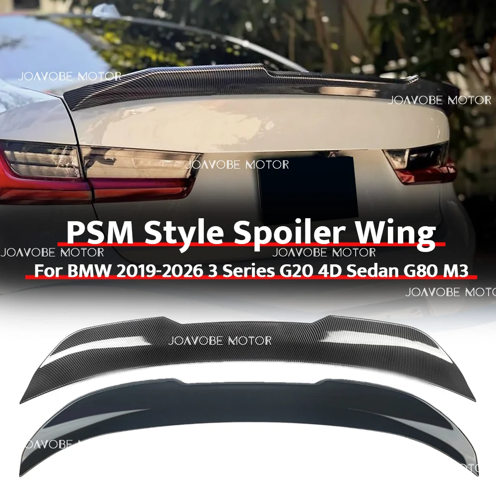 Glossy Black Glossy Carbon Fiber Look PSM Style Rear Spoiler Wing For BMW 2019-2026 3 Series G20 4-Door Sedan G80 M3
Glossy Black Glossy Carbon Fiber Look PSM Style Rear Spoiler Wing For BMW 2019-2026 3 Series G20 4-Door Sedan G80 M3