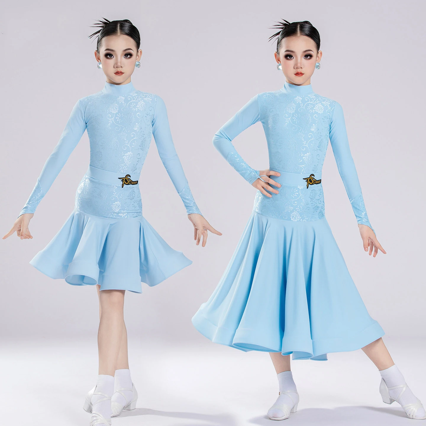 Children'S Ballroom Dance Professional Clothes For Girls Latin Dance Competition Dress Blue Long Sleeeves Latin Dancewear 15624
Children'S Ballroom Dance Professional Clothes For Girls Latin Dance Competition Dress Blue Long Sleeeves Latin Dancewear 15624