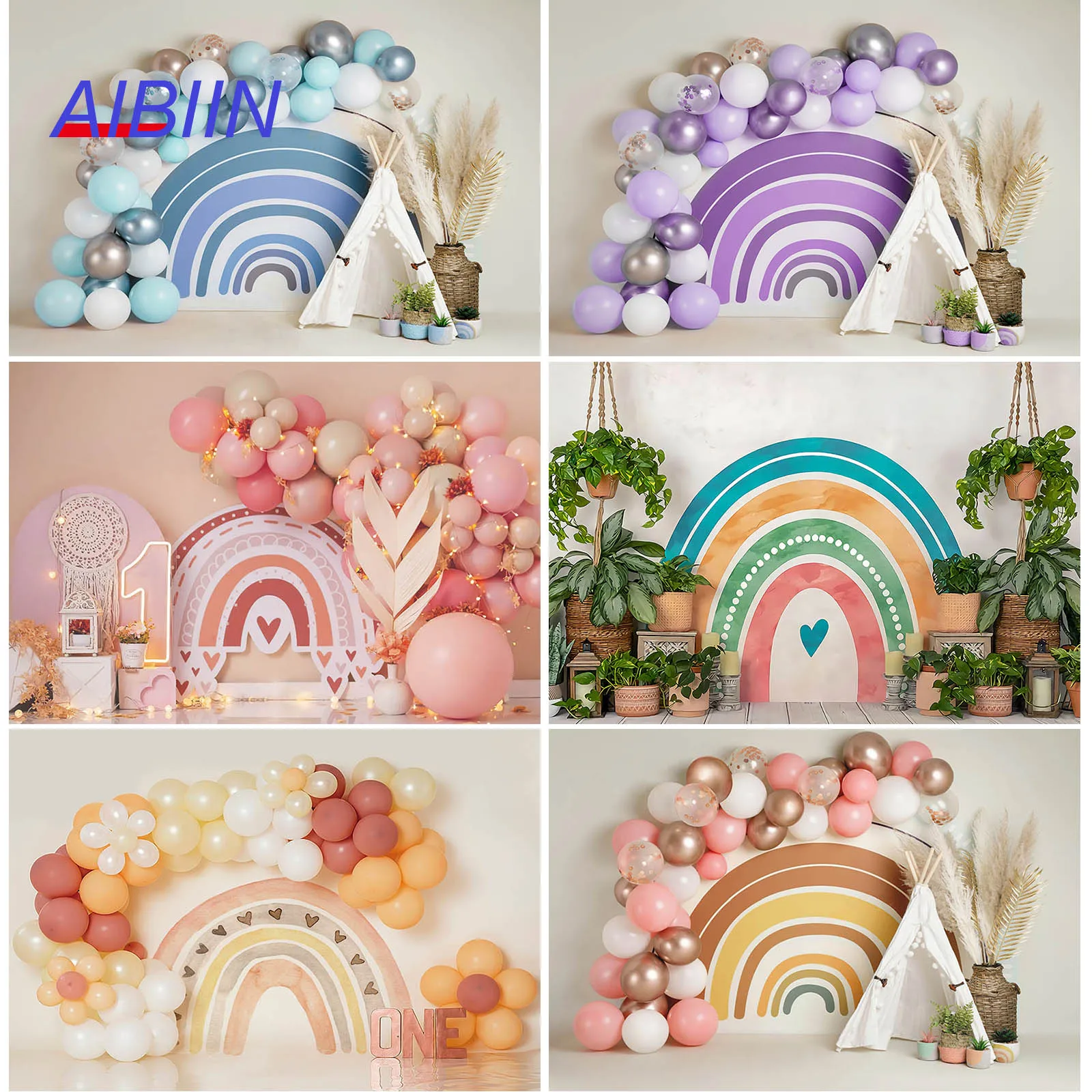 AIBIIN Cake Smash Photography Background Child Happy Birthday Backdrop Party Decoration Balloons Rainbow Photozone Kids Portrait
AIBIIN Cake Smash Photography Background Child Happy Birthday Backdrop Party Decoration Balloons Rainbow Photozone Kids Portrait
