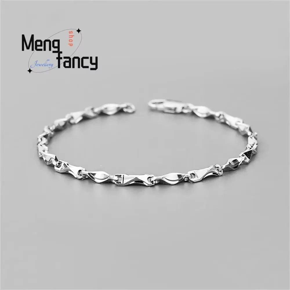 S925 Sterling Silver Yuanbao Bracelet Simple Light Luxury Handicraft High-grade Exquisite Best Selling Popular Fashion Jewelry
S925 Sterling Silver Yuanbao Bracelet Simple Light Luxury Handicraft High-grade Exquisite Best Selling Popular Fashion Jewelry