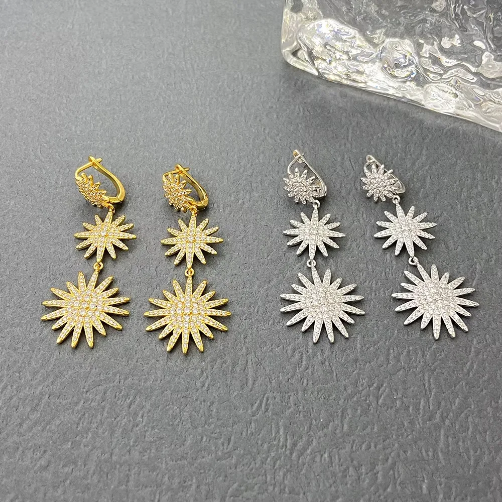 Sparkling Star Silver-Plated Pendant Earrings with Crystal Gemstone Inlay High Quality Fashion Jewelry Wholesale
Sparkling Star Silver-Plated Pendant Earrings with Crystal Gemstone Inlay High Quality Fashion Jewelry Wholesale