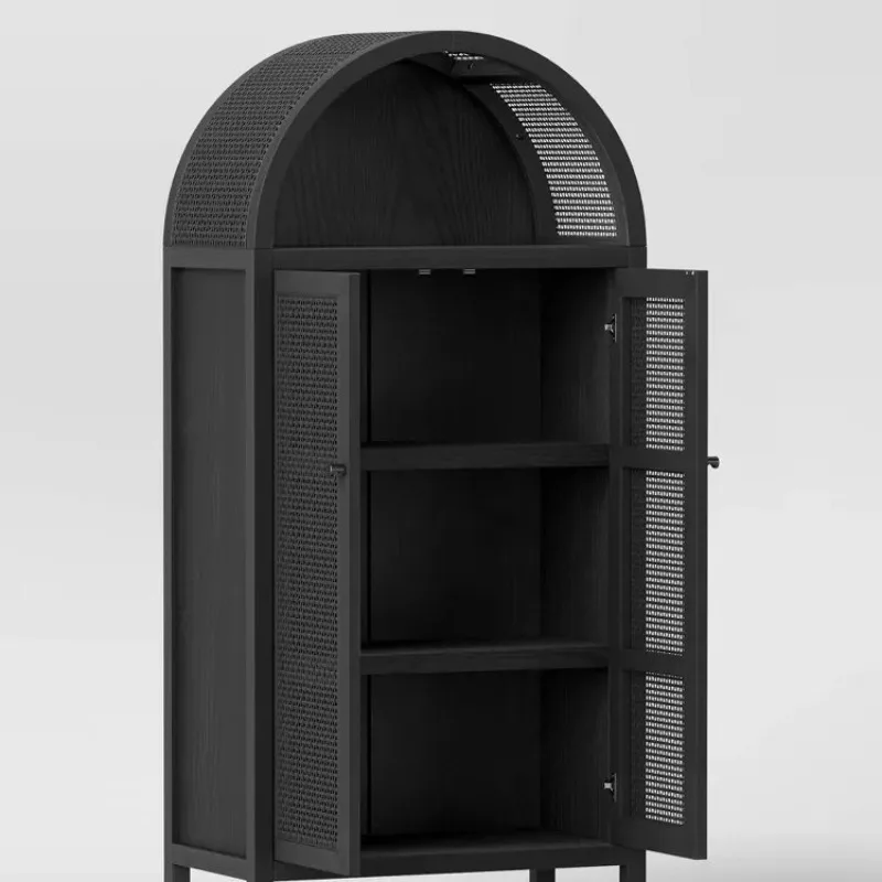 Black light luxury glass door, living room display wine cabinet, French retro homestay arched decorative cabinet
Black light luxury glass door, living room display wine cabinet, French retro homestay arched decorative cabinet