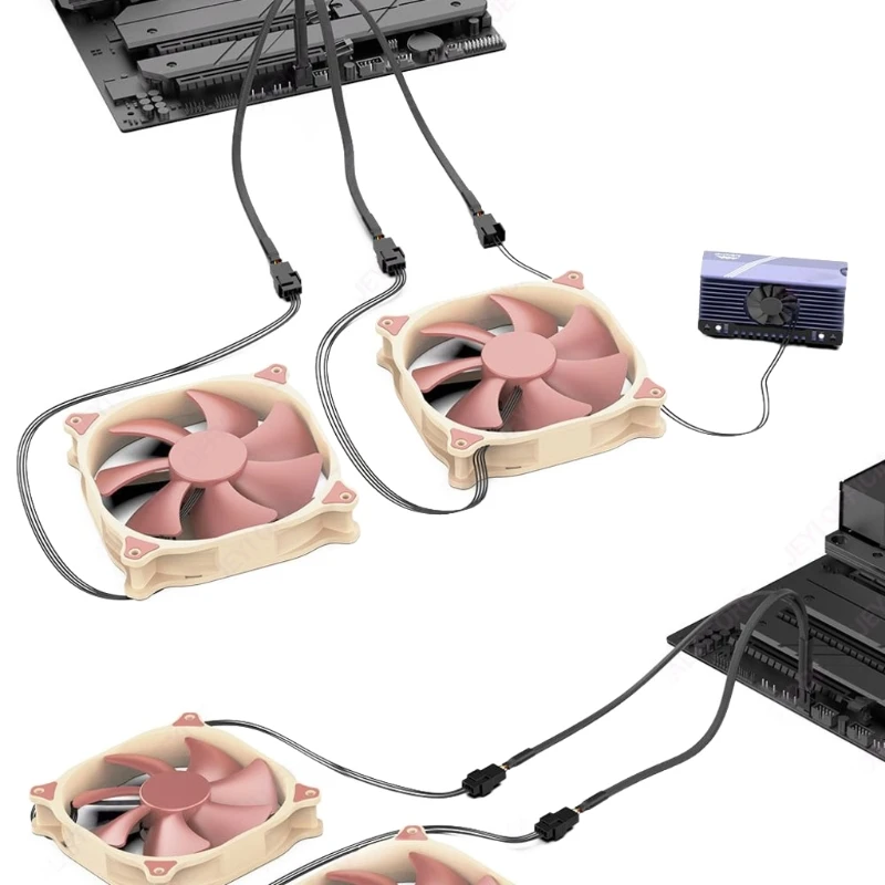 4 Port Fan Splitter Extension Cable with Overloads Protections PC Cooling H8WD
4 Port Fan Splitter Extension Cable with Overloads Protections PC Cooling H8WD