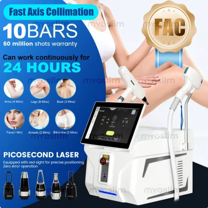 FAC 5000W 2 IN 1 Professional 4 Wave 808 Diode Laser Permanent Painless Hair Removal Picosecond Laser Tattoo Removal Machine
FAC 5000W 2 IN 1 Professional 4 Wave 808 Diode Laser Permanent Painless Hair Removal Picosecond Laser Tattoo Removal Machine