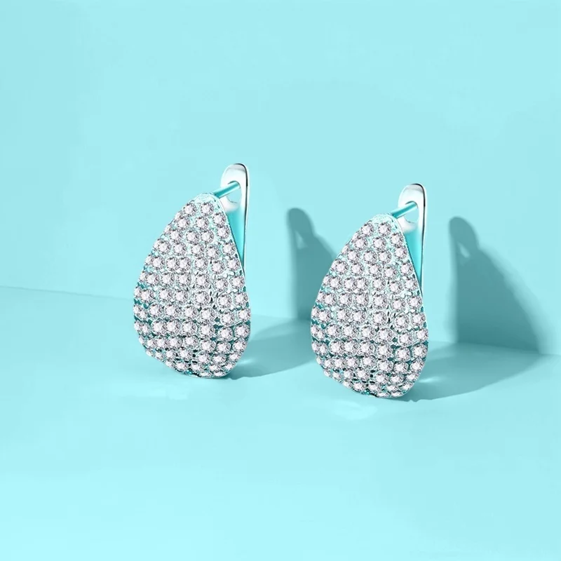 GBA Certified 1Ct D Color Moissanite Stud Earrings S925 Silver Waterdrop Pear Shape Minimalist Luxury European Style Gift Box
GBA Certified 1Ct D Color Moissanite Stud Earrings S925 Silver Waterdrop Pear Shape Minimalist Luxury European Style Gift Box
