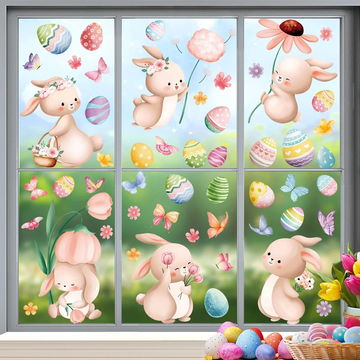 Easter Static Cling Bunny Egg Stickers Window Decoration Removable Wall Stickers for Bedroom Glass Door Decor No Residue
Easter Static Cling Bunny Egg Stickers Window Decoration Removable Wall Stickers for Bedroom Glass Door Decor No Residue