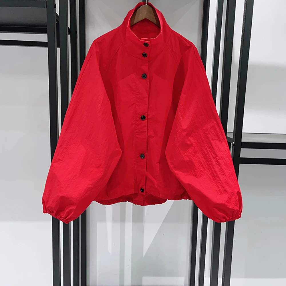 Рождественская красная женская куртка с воротником-стойкой на талии, простая темпераментная элегантная пригородная свободная куртка 2026, весенняя новинка Y2k
Рождественская красная женская куртка с воротником-стойкой на талии, простая темпераментная элегантная пригородная свободная куртка 2026, весенняя новинка Y2k