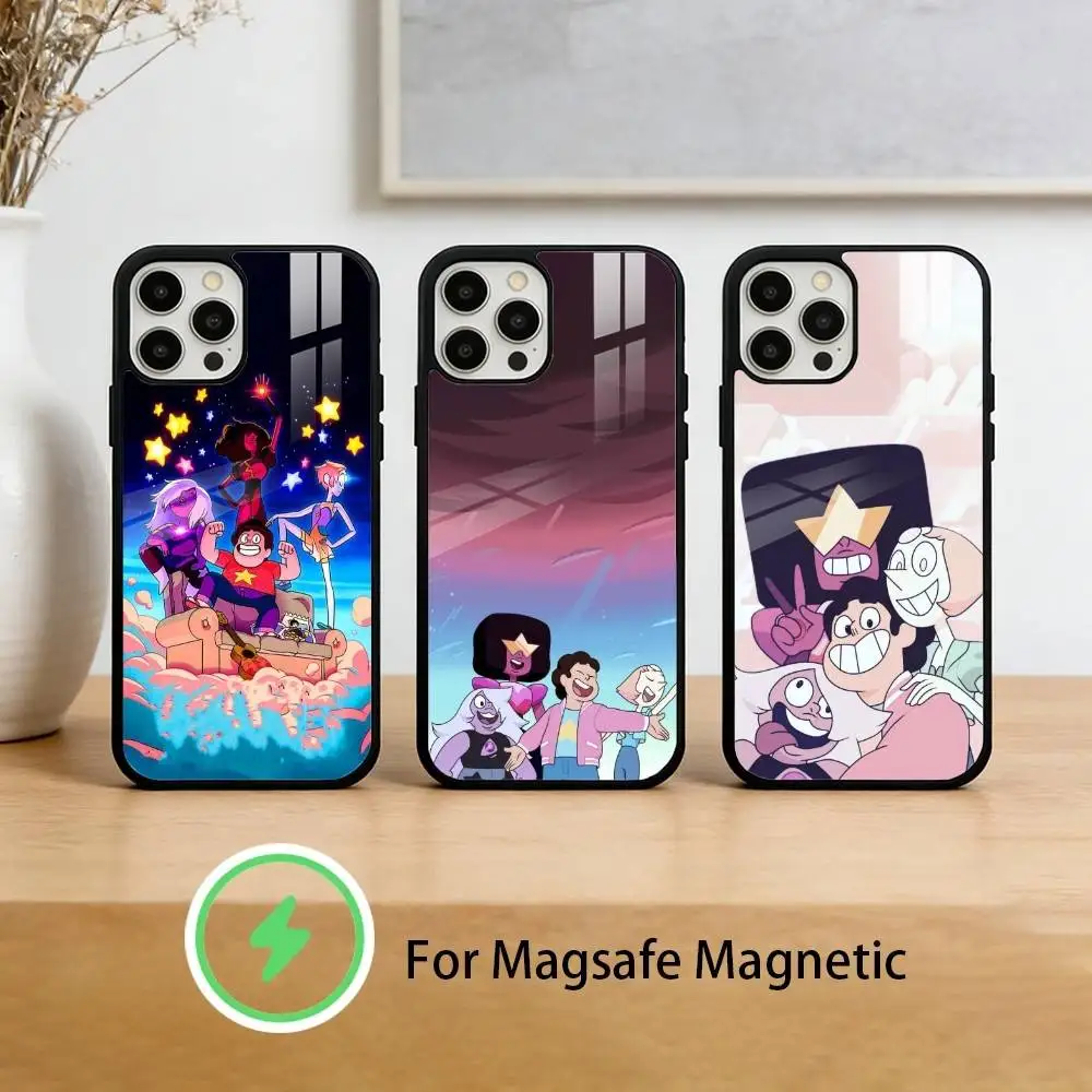 Kind Colorful Cartoon S-Steven Universe Phone Case For iPhone 17 16 15 14 13 12 Pro Max Plus for Mirror Wireless Magnetic Cover
Kind Colorful Cartoon S-Steven Universe Phone Case For iPhone 17 16 15 14 13 12 Pro Max Plus for Mirror Wireless Magnetic Cover