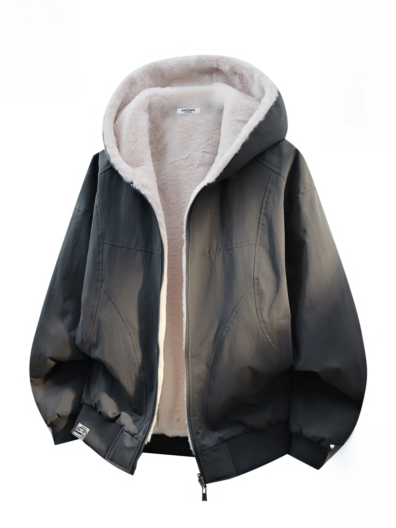 PaulFrank Thiened Lamb Velvet Cotton Jaet Men Winter Loose Casual Warm Fluffy Cotton Coat Zipper Hooded Youth Faion
PaulFrank Thiened Lamb Velvet Cotton Jaet Men Winter Loose Casual Warm Fluffy Cotton Coat Zipper Hooded Youth Faion