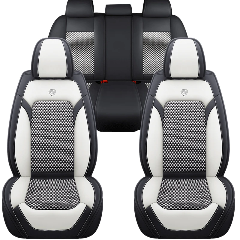 Custom logo Luxury Breathable Interior Accessory Ice Silk Universal Napa Leather Full Set Car Seat Cover Set for Car
Custom logo Luxury Breathable Interior Accessory Ice Silk Universal Napa Leather Full Set Car Seat Cover Set for Car