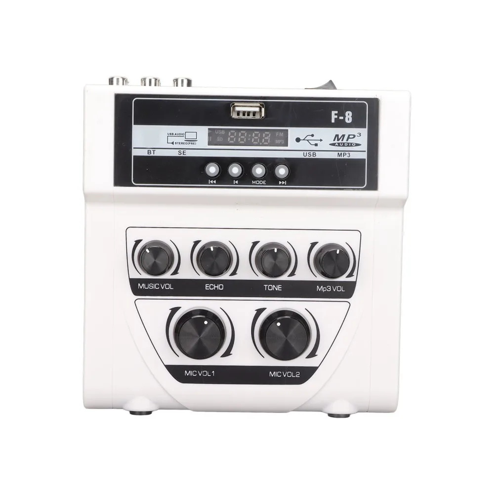 Amplifier Portable Mini Sound Mixer 100-240V US Plug MP3 Function Mixer Home Karaoke Mixer Outdoor Karaoke
Amplifier Portable Mini Sound Mixer 100-240V US Plug MP3 Function Mixer Home Karaoke Mixer Outdoor Karaoke