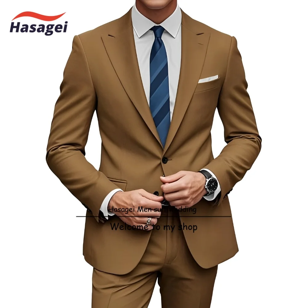 Business Men's Suit 2 Piece Classic Slim fit Suits Two Button Peak Lapel Blazer Pants Wedding Prom Dinner Men Tuxedo Suit
Business Men's Suit 2 Piece Classic Slim fit Suits Two Button Peak Lapel Blazer Pants Wedding Prom Dinner Men Tuxedo Suit