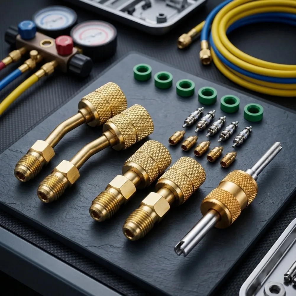 2pcs R410A Adapter Kit Brass 5/16 Inch For Mini Split Ductless AC System Vacuum Charging Hose HVAC Tools
2pcs R410A Adapter Kit Brass 5/16 Inch For Mini Split Ductless AC System Vacuum Charging Hose HVAC Tools