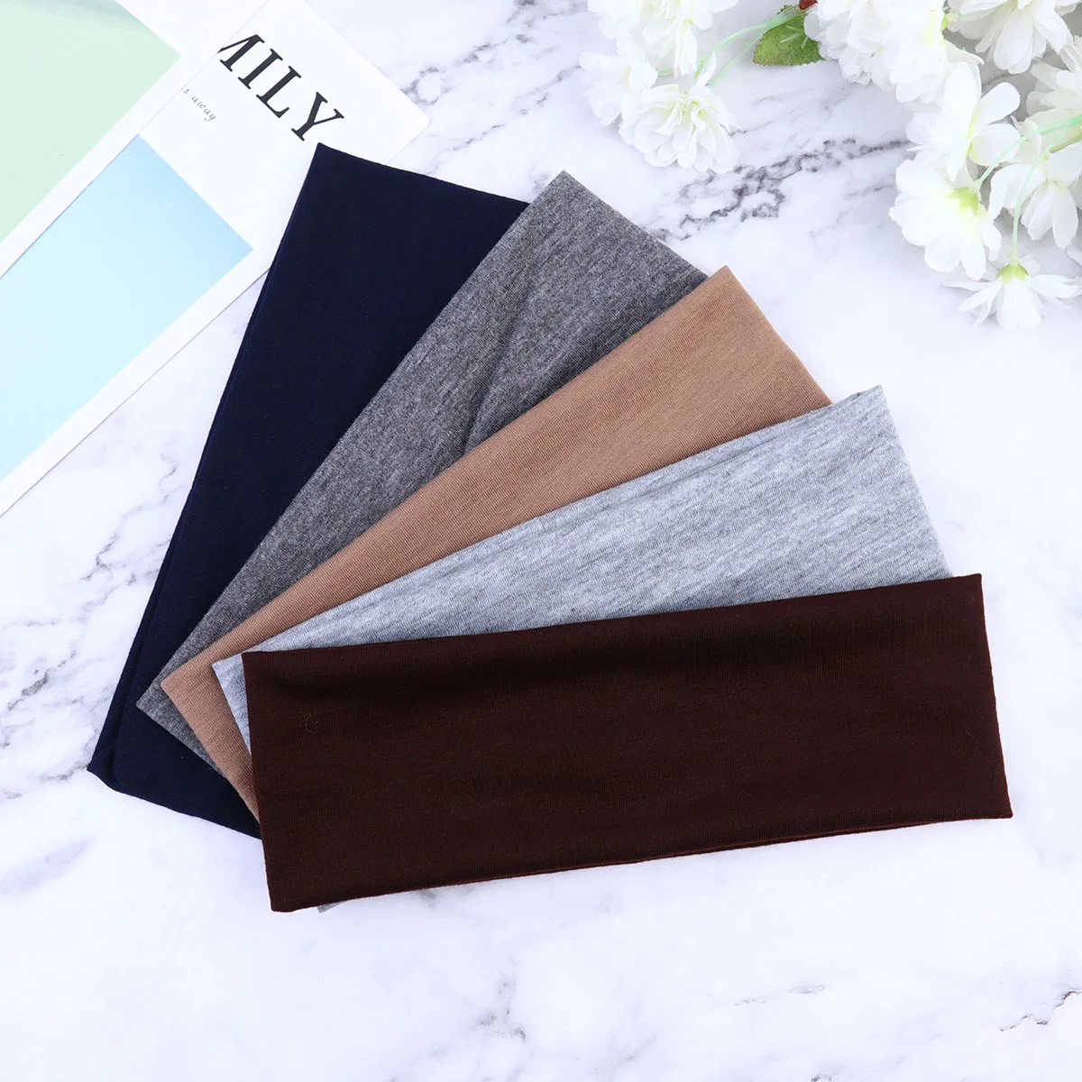 5Pcs Sports Sweat Absorption Headband for Women Wide Stretchy Hair Band Washable Yoga Running Exercise Headbands Dark Coffee
5Pcs Sports Sweat Absorption Headband for Women Wide Stretchy Hair Band Washable Yoga Running Exercise Headbands Dark Coffee